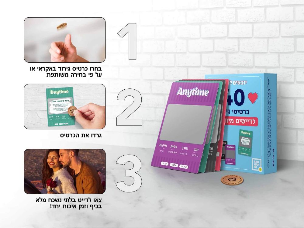 תמונה של יוצאים לדייט – 40 כרטיסי גירוד לדייטים